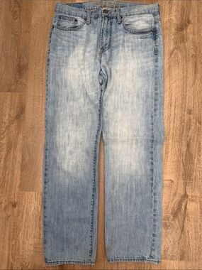 American Eagle Light Blue Men's Relaxed Straight Jeans, Size 32x32